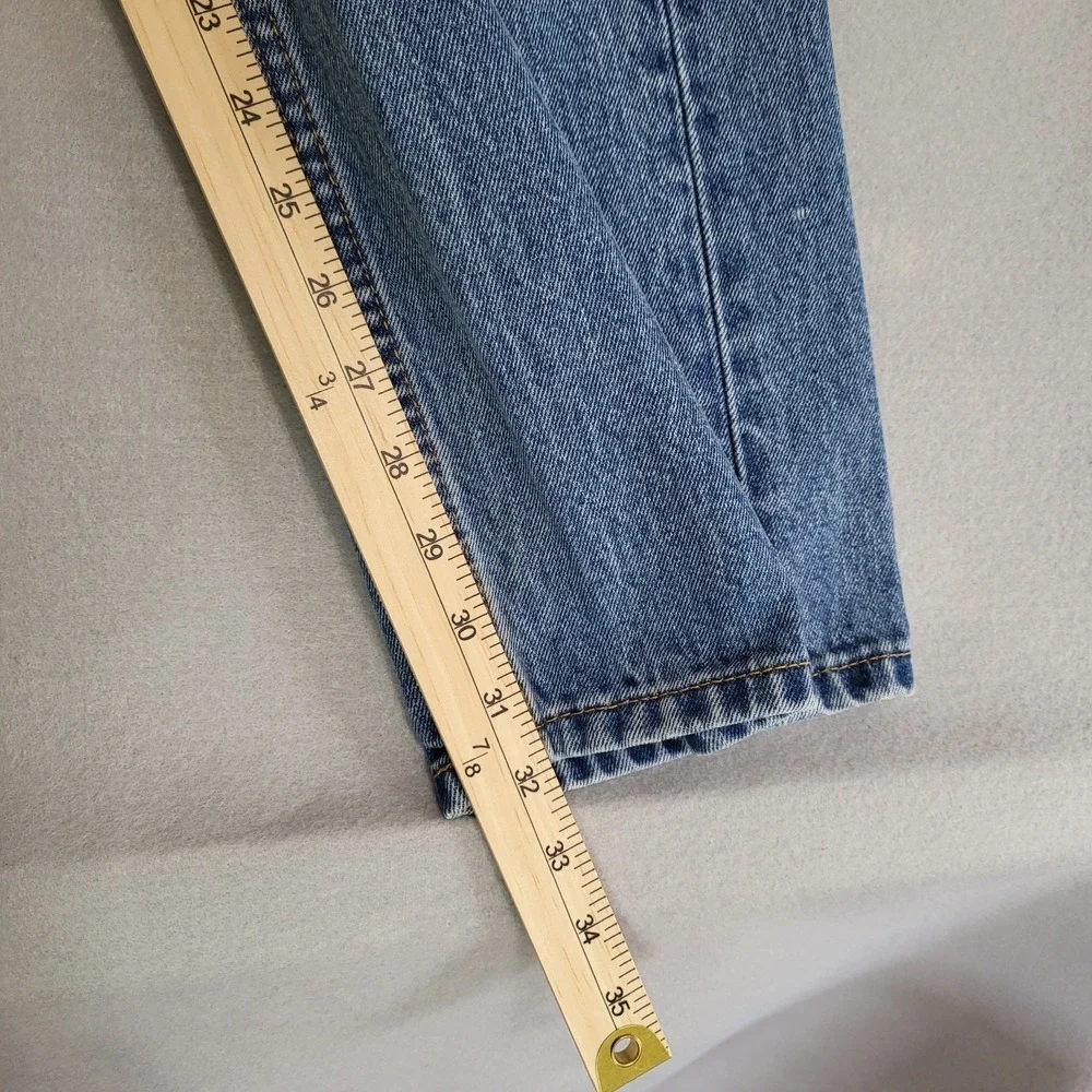 Levi's 505 Denim Blue Jeans Medium Wash Straight Leg Men's 38 X 32